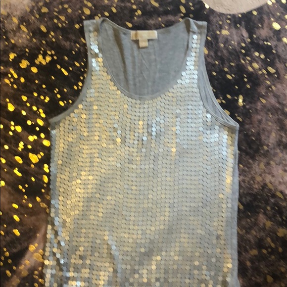 Michael kors  silver embellished  tank top… - Picture 4 of 5